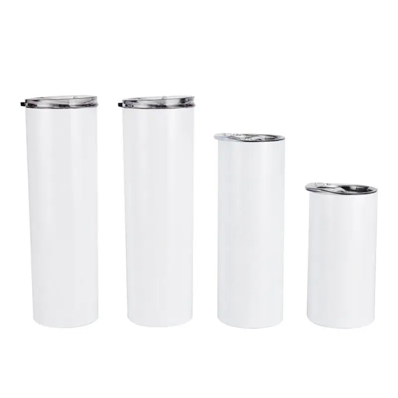 USA Warehouse 12oz 15oz 20oz 22oz 30oz Stainless Steel Double Wall Insulated Straight Sublimation Tumbler Cups