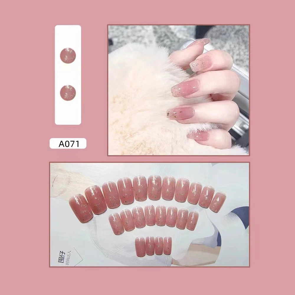 Ins style net red manicure stickers long nail piercing removable fake nail stickers finished manicure