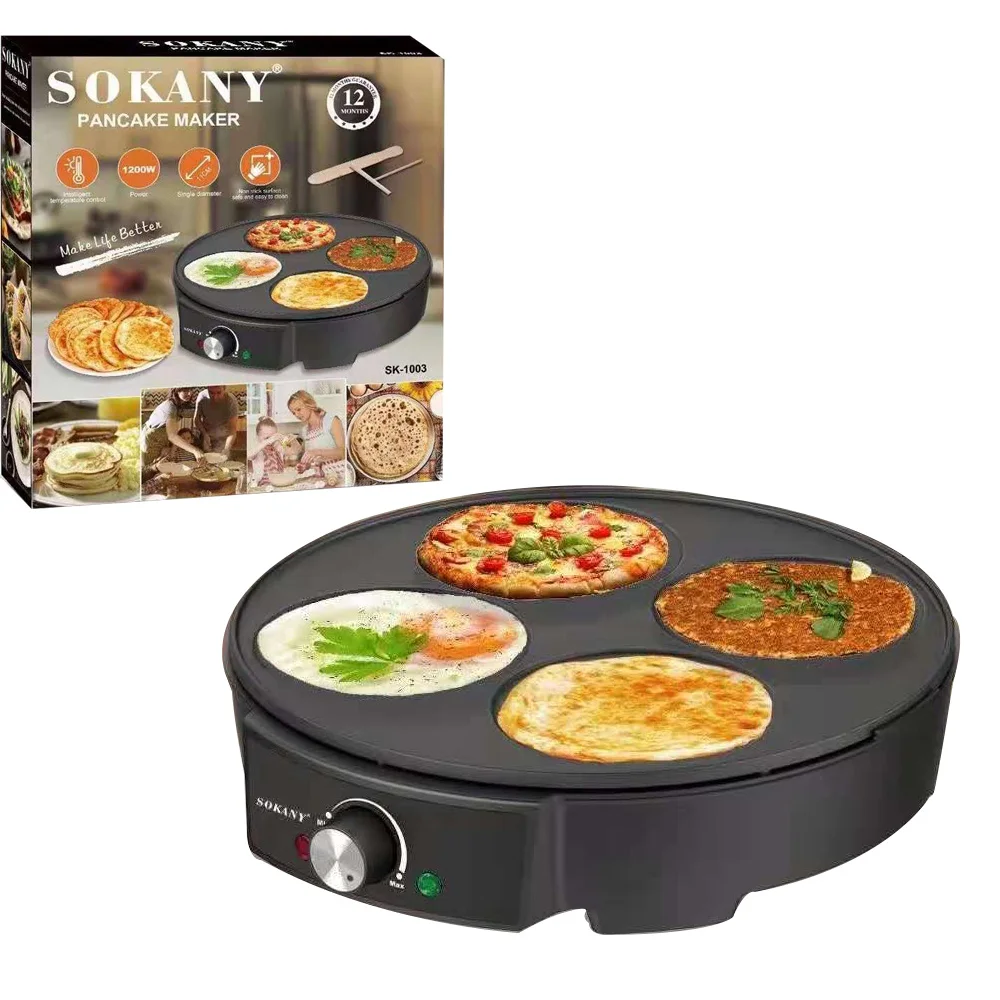 Roti maker  Pancake machine Crepe Maker Electric Griddle Pancake Baking Crepe Dessert Maker Frying Pan