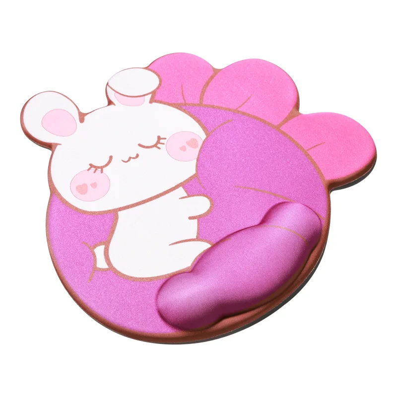 Wholesale Mouse pad with ergonomic wrist rest support, non-slip gel silicone anime Kawaii 3D mouse pads