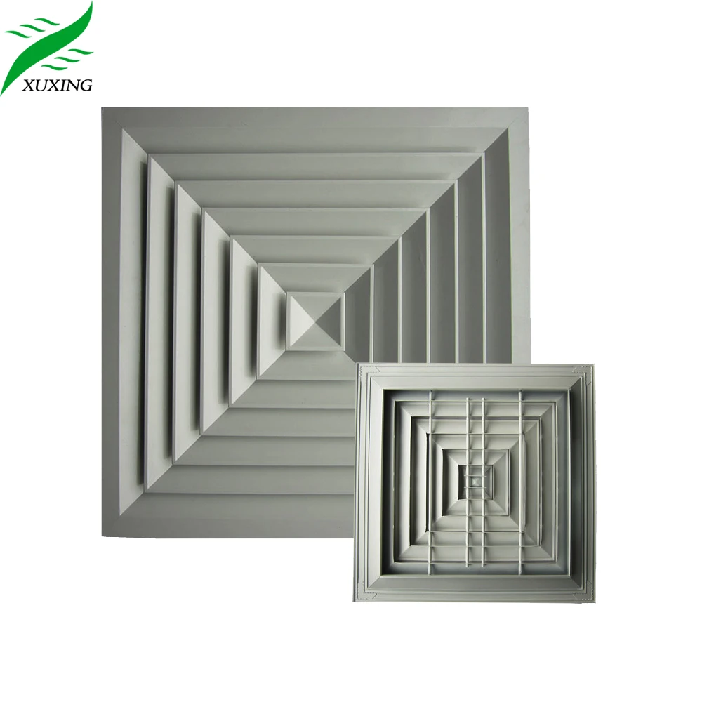 Low Price air Conditioning Dampers Ceiling Aluminum 4 Way Supply air Diffuser