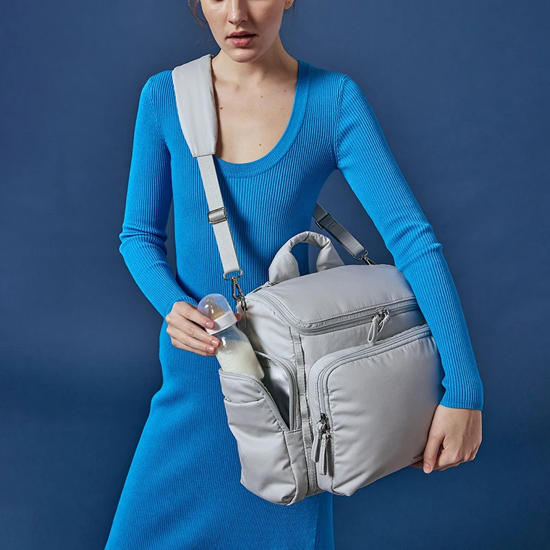 Large Custom Waterproof Cotton Caddy Storage Organizer Mommy Nappy Bag Baby Diaper Backpack With Strap