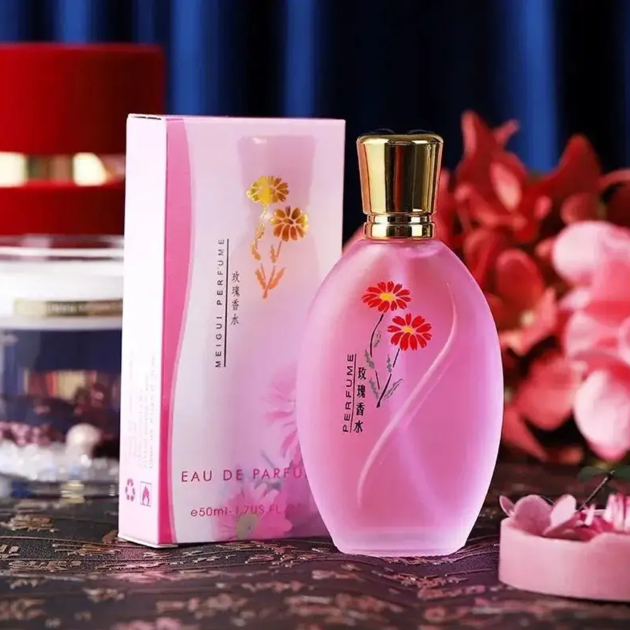 Osmanthus Ladies Perfume Fragrance 5 Smell Body Mist Hot Sell 50ml Eau De Toilette Lasting Rose Perfume