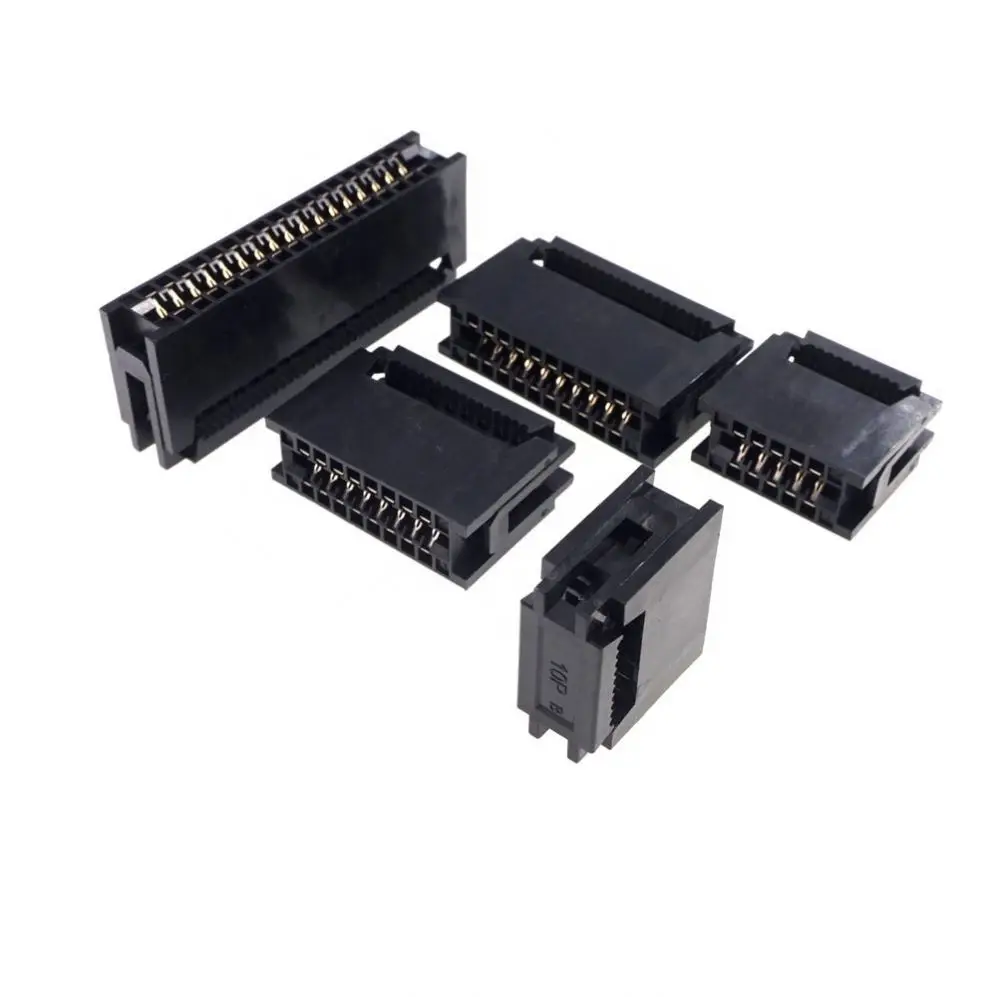 Lul2651 28AWG IDC слот 2 54 мм Золотые Пальцы HIF5 серии карты края типа ленточный Кабельный разъем 10 14 16 20 26 30 34 40 50 60 64 Pin