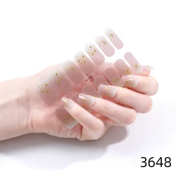 Wholesale 3D Nail Wrap Sticker New Designs Custom Full Nail Strips Christmas Gel Nail Polish Wrap sticker