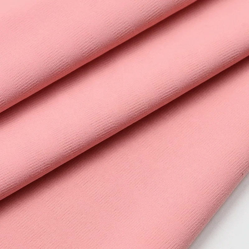 40D Duobao strip nylon 75% spandex 25% fabric weft knitted high elasticity yoga suit, sportswear fabric