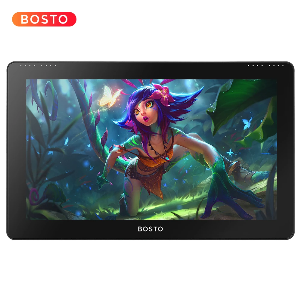 Bosto 15.6 Ips Screen Hd Lcd Monitor Battery Free Pen High Sensitivitydigital Writing Portable Graphics Drawing Tablet