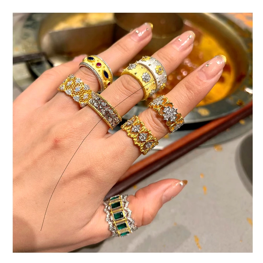 Кольца для ювелирных украшений anillos piedra luna из настоящего золота anillo de visuteria plata diamantes laboratorio .950