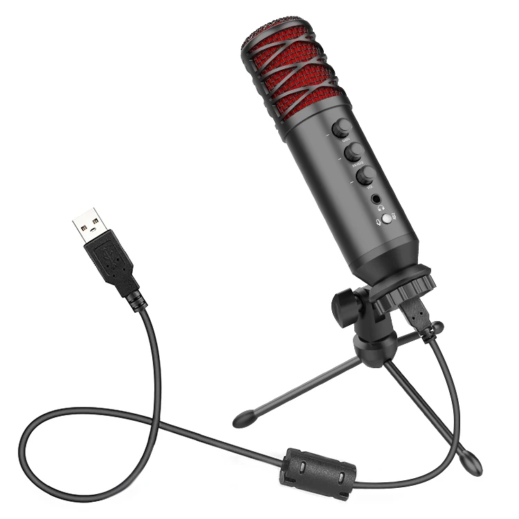 
Recording USB Condenser Microphone Professional Studio Microphones For PC Computer Laptop Voice Podcasting For Youtobe Mic Stand 