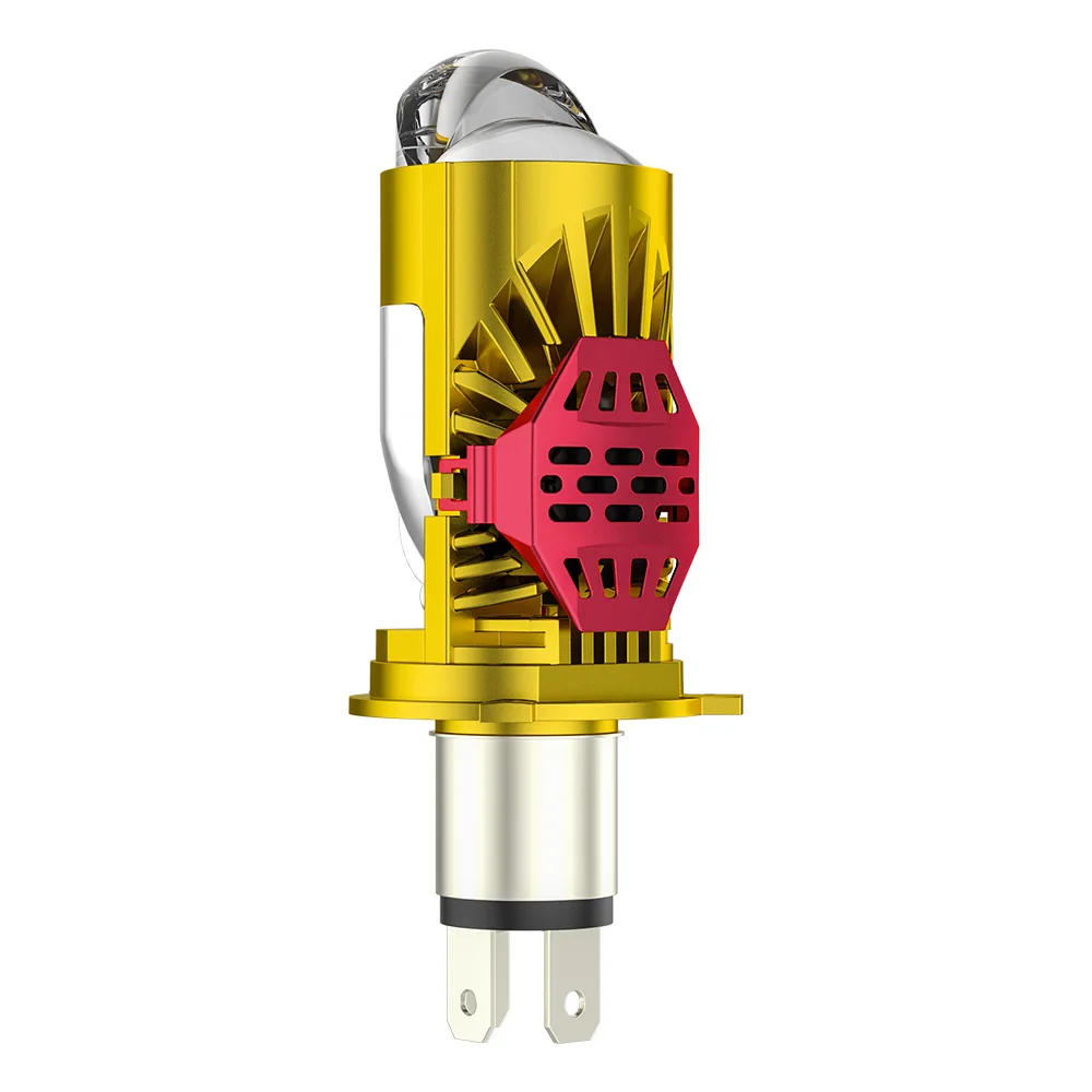 Motorcycle Projector Headlights 35W Mini LED 12V H4 Motorcycle Lens Light IP67 Waterproof Light for Motorcycle Headlight