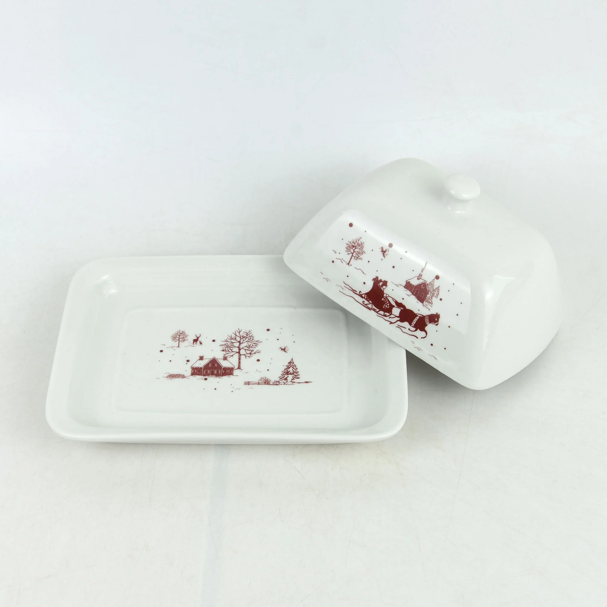 Ceramic kitchenware,high quality porcelain kitchen gadgets, spoonrest, butterbox, salt&pepper shaker,Popular Christmas tableware