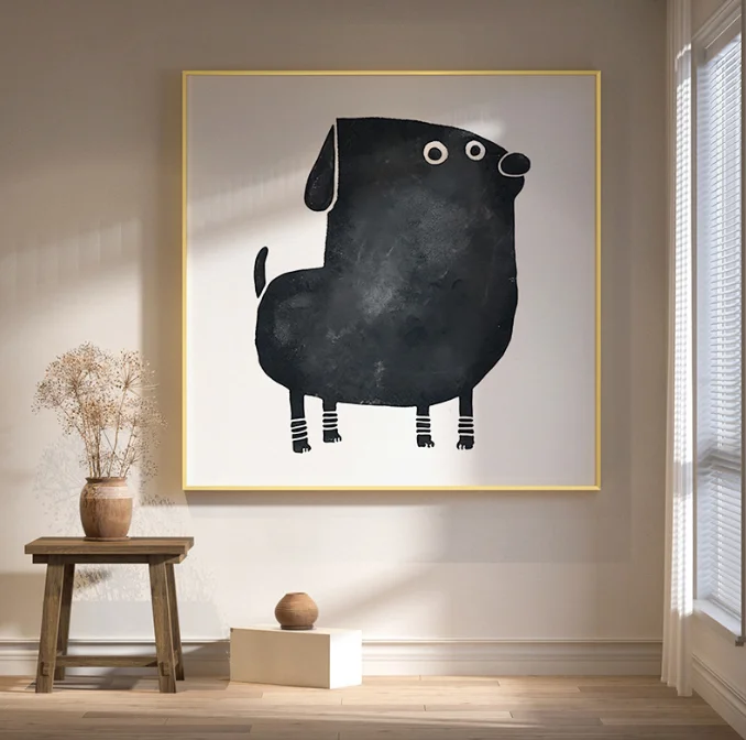 BIGIMAGE porcelain modern glass wall paintings artist art work decorative fashion style crystal painting reproduction