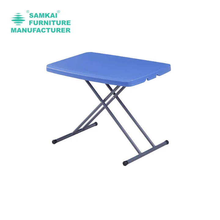 SK-ZDZ-H003 Height Adjustable Plastic Folding Table - Hot Selling Cafe and Garden Dining Table