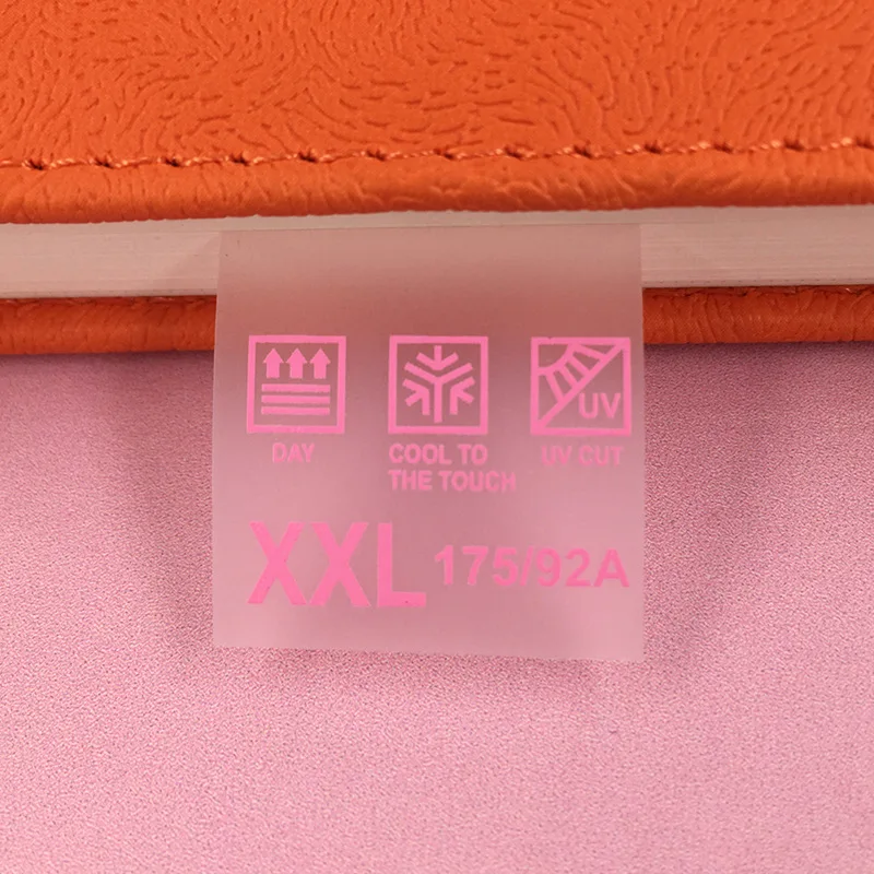 Custom wash care label printing transparent  wash instruction label tag Underwear Swimwear Bikini inside washing label