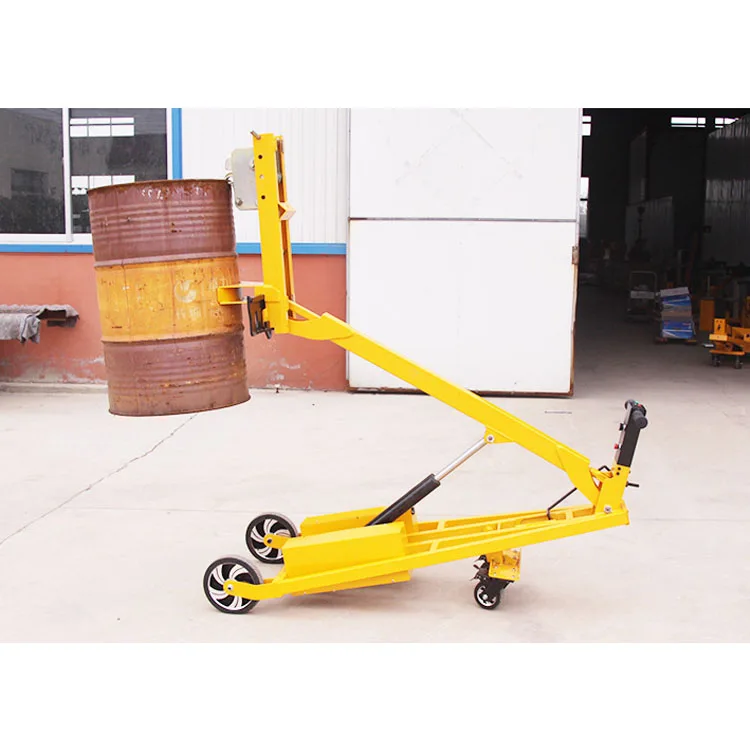 300kg Portable Folding Boom Multi-function Barrel Drum Lifter Electric Barrel Handling Truck