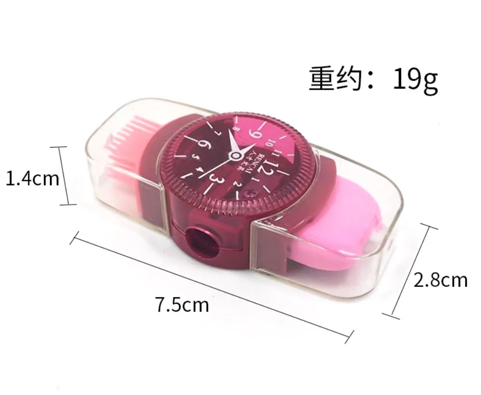 Factory direct supply watch shape pencil sharpener pen planer brush eraser pencil sharpener three-in-one combination wholesale