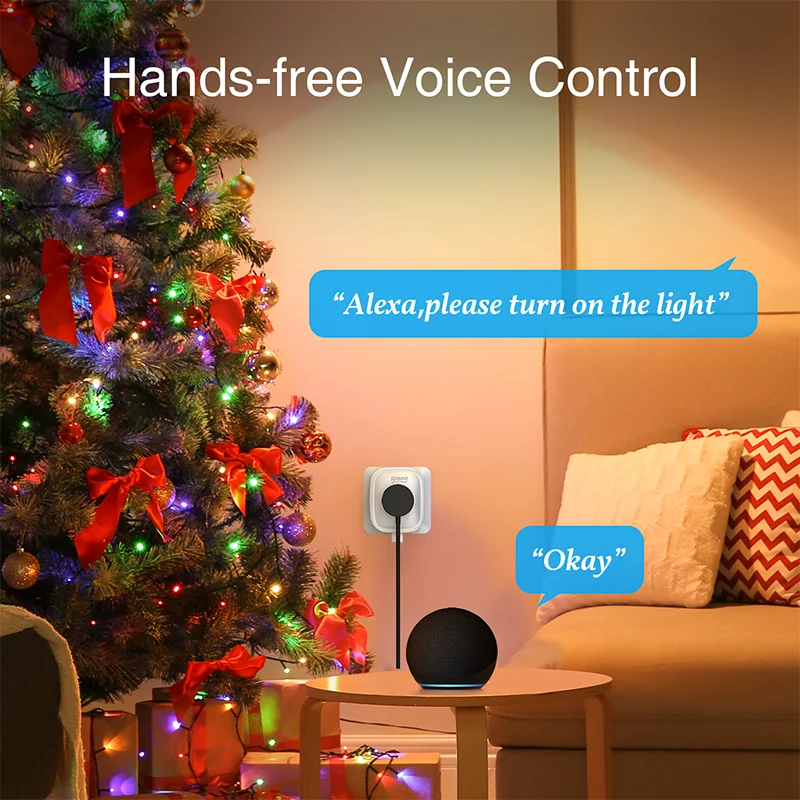 Gosund Smart Plug EU Square Tuya Smart Life Socket 16A Eu Smart Wifi Plug Outdoor Housing Remote Control No Hub Required