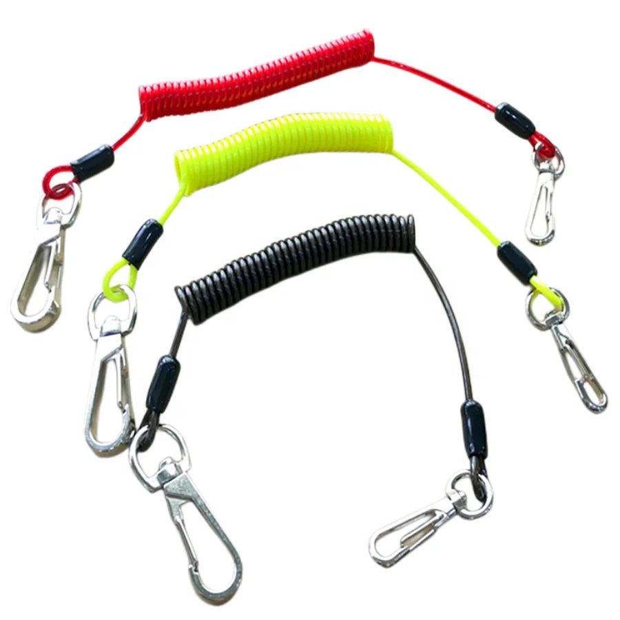 C-PIN Chinese Factory PVC Aerial Work Anti-lost Wrist Cable Support Double Hook Custom Short Nice Colorful Pu Tool Lanyard