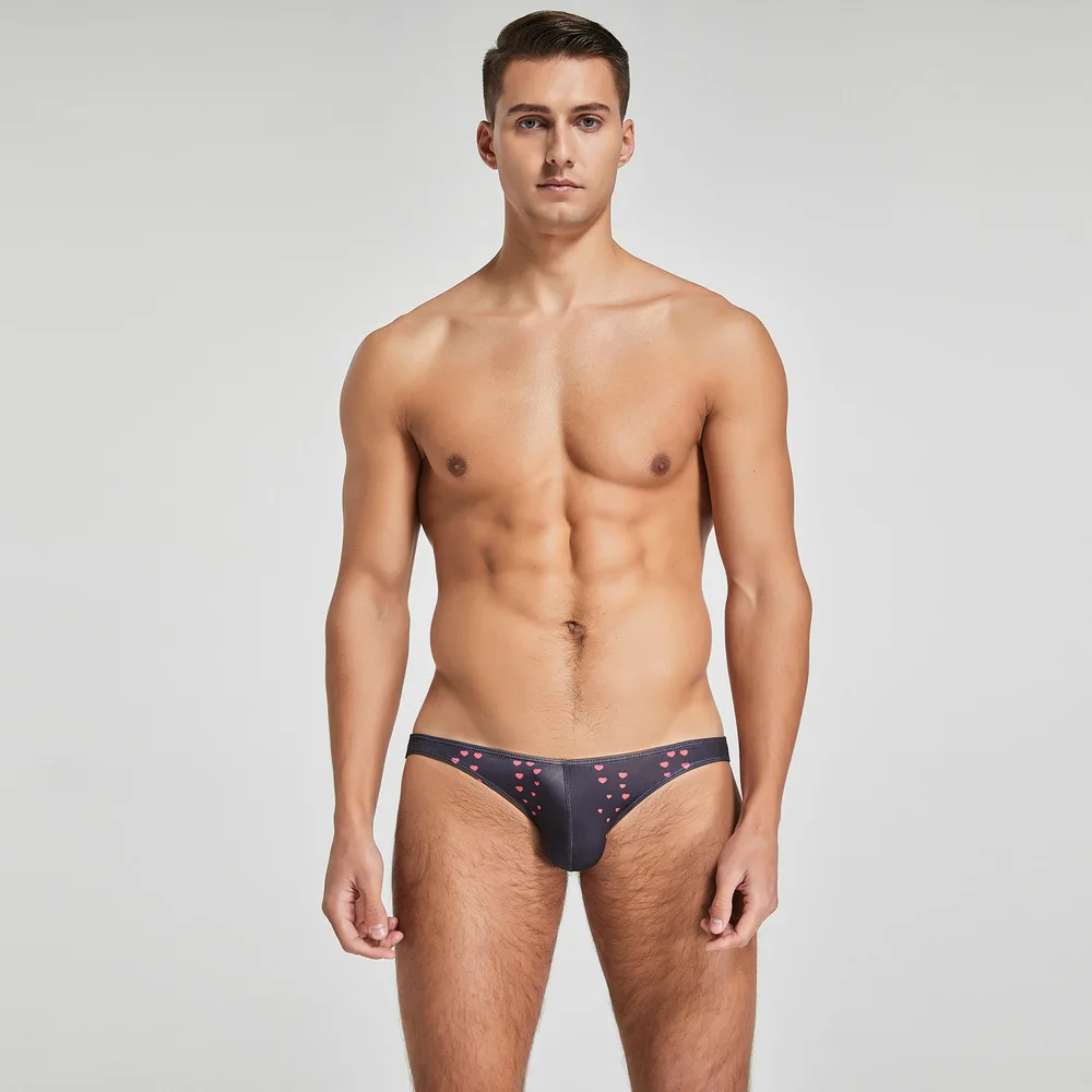 Customize various colors of youth fashion trend beach briefs men quick dry fitness swimsuit underwear