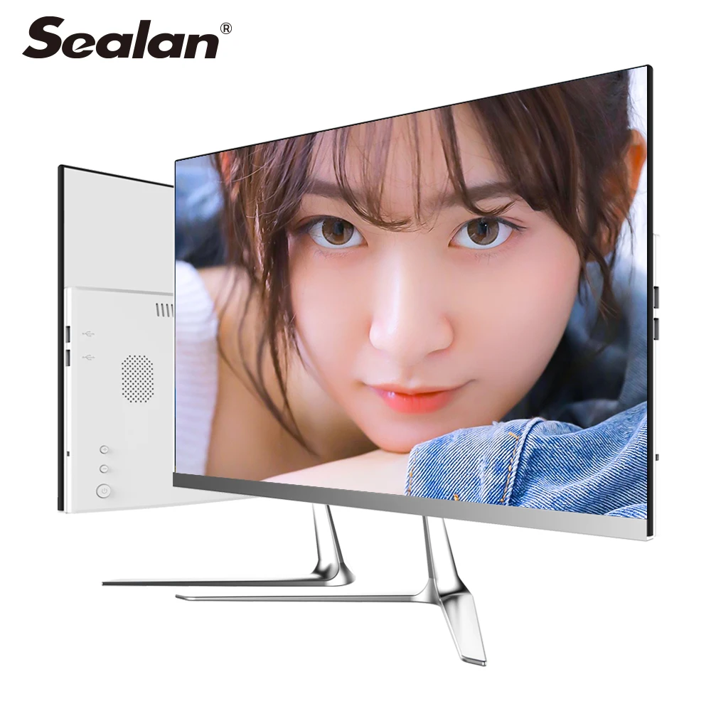 
23.8inch wholesale desktop computer core i5 4300 8gb SSD 240 480GB barebone system ips aio all in one pc computer for home 