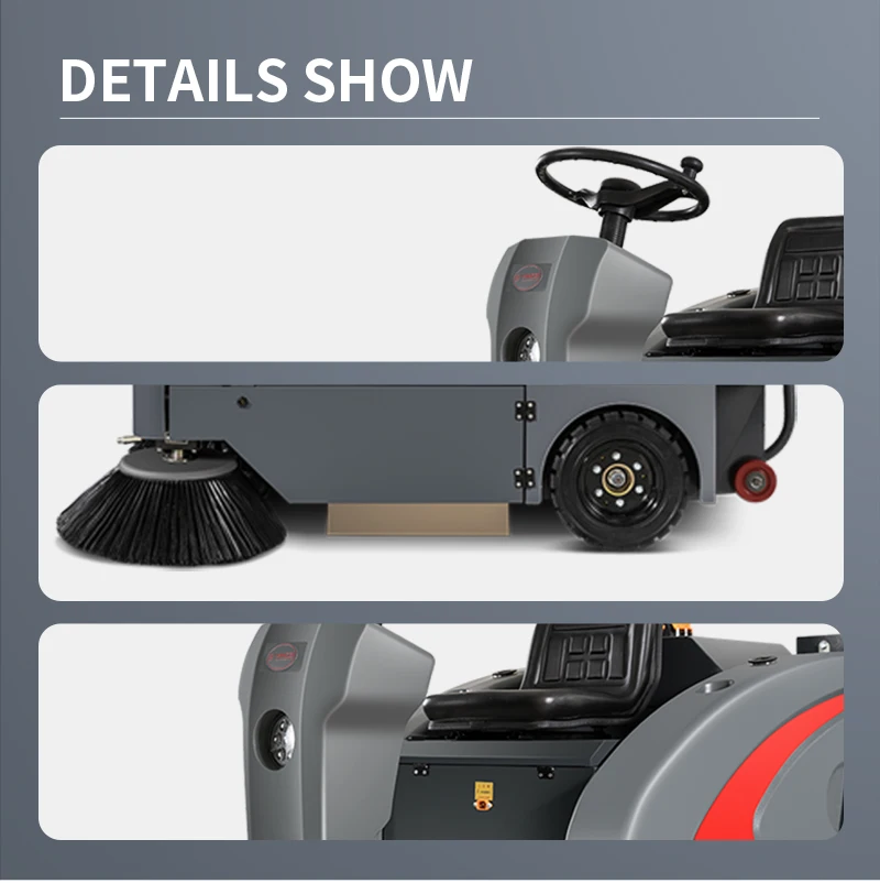 Industrial road street floor sweeper cleaning machine commercial magnetic ride on Sweeper truck