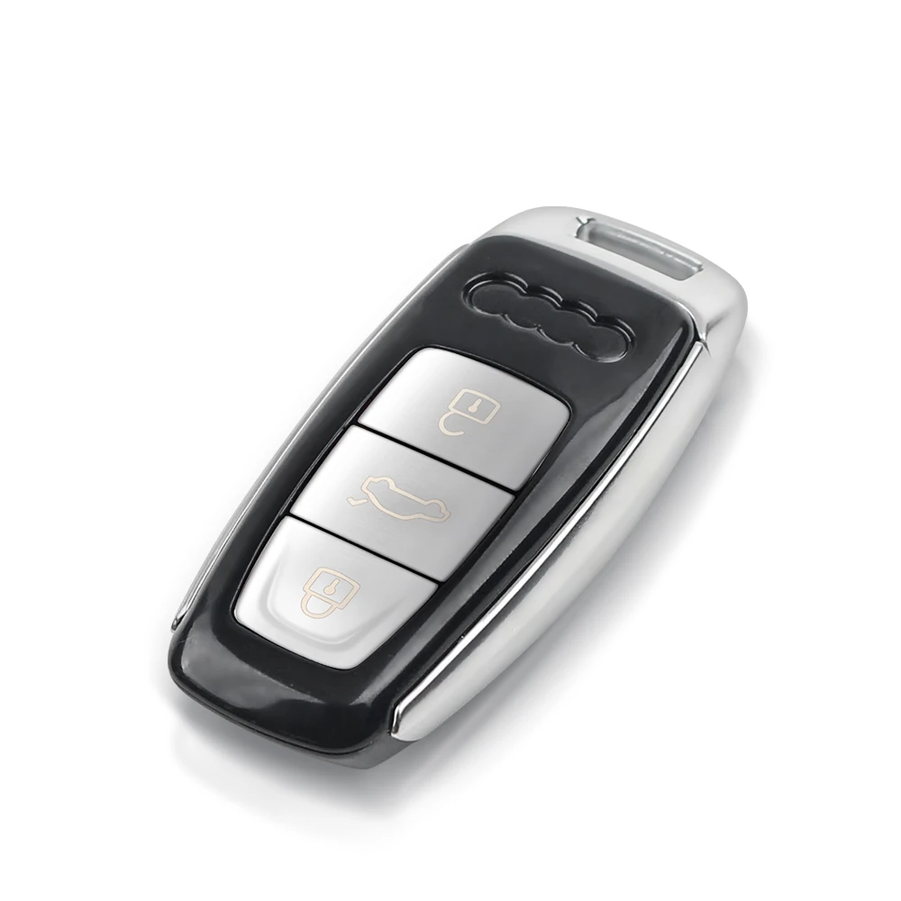 3 Buttons Remote Car Key Shell Case Fob For Audi A6 C8 A7 A8 Q8 2017-2020 Fob Case Replacement New Arrivel