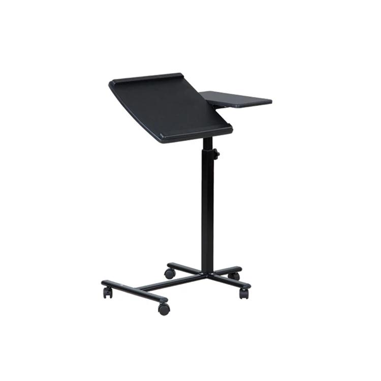 
On Bed Study Metal Wheel Leg Wood Rotating Top Laptop Computer Table 