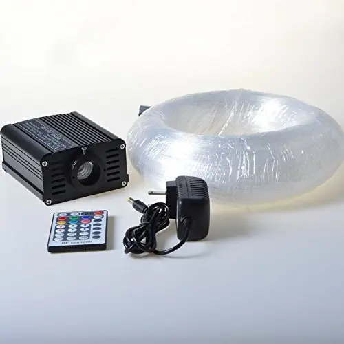 16 Вт RGB 1 5 м 150 шт. * 0 75 мм 7 цветов меняющий волоконно-оптический комплект с пультом дистанционного