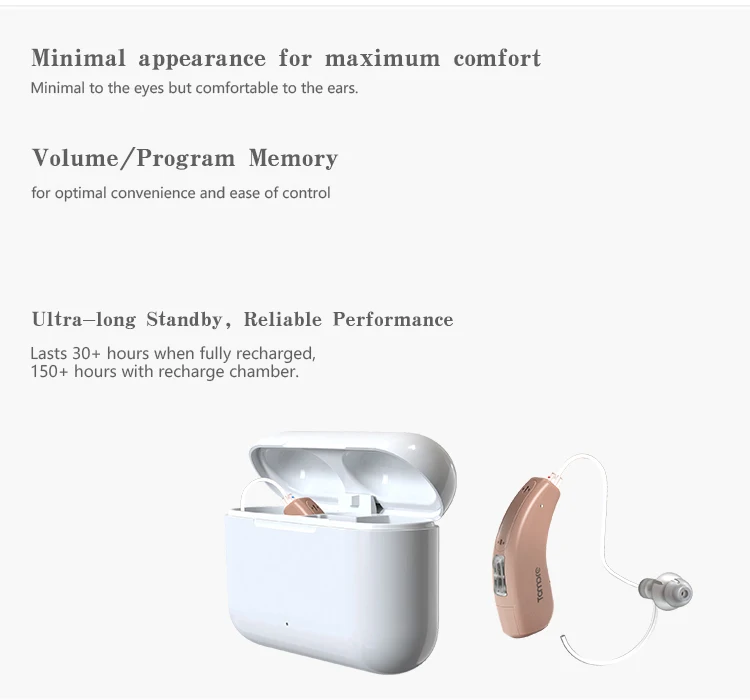 16 Channels Programmable Digital I phone Android APP Control For Seniors and Adults Rechargeable Hearing Aids With Bluetooth