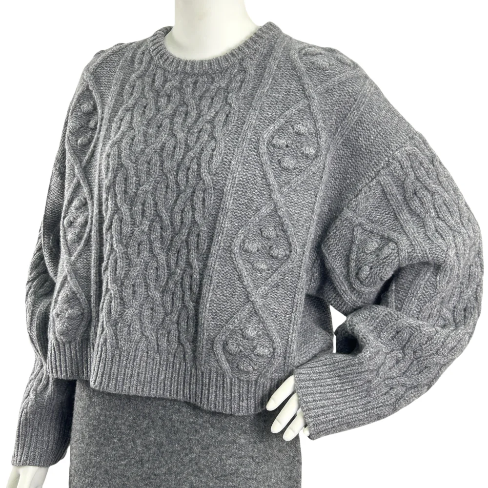 Custom Pattern Designer Oversized Sweater Women Casual Style Oversize Knitted Crew Neck Pullover Women Sweater