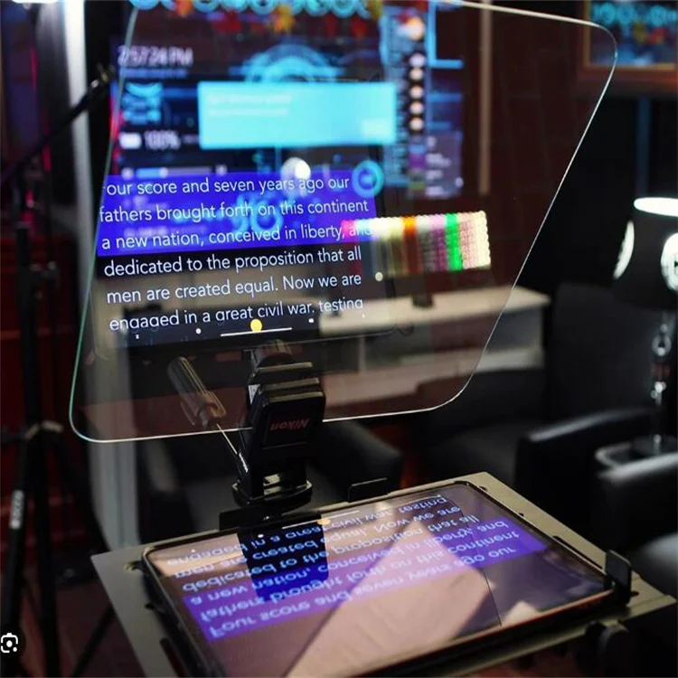 Professional Super Thin ultra clear one-way HD Beam splitter mirror tempered Glass for prompter Teleprompter