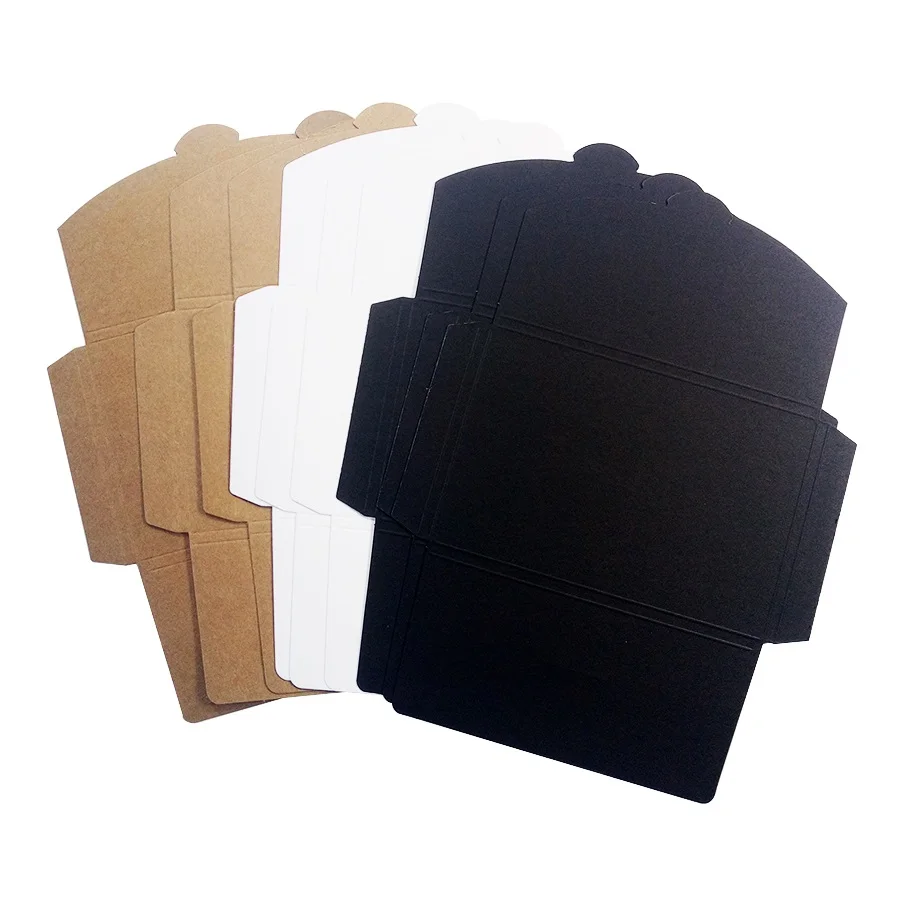 160x105 мм пустой DIY конверт черного и белого цвета из крафтцеллюлозной бумаги поздравительных открытках 350gsm поздравительная открытка фото обложки упаковочных коробок