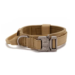 Wholesale Fashion Hunting Metal Buckle Custom Tactical Military Adjustable Pet Collar For Big Dog