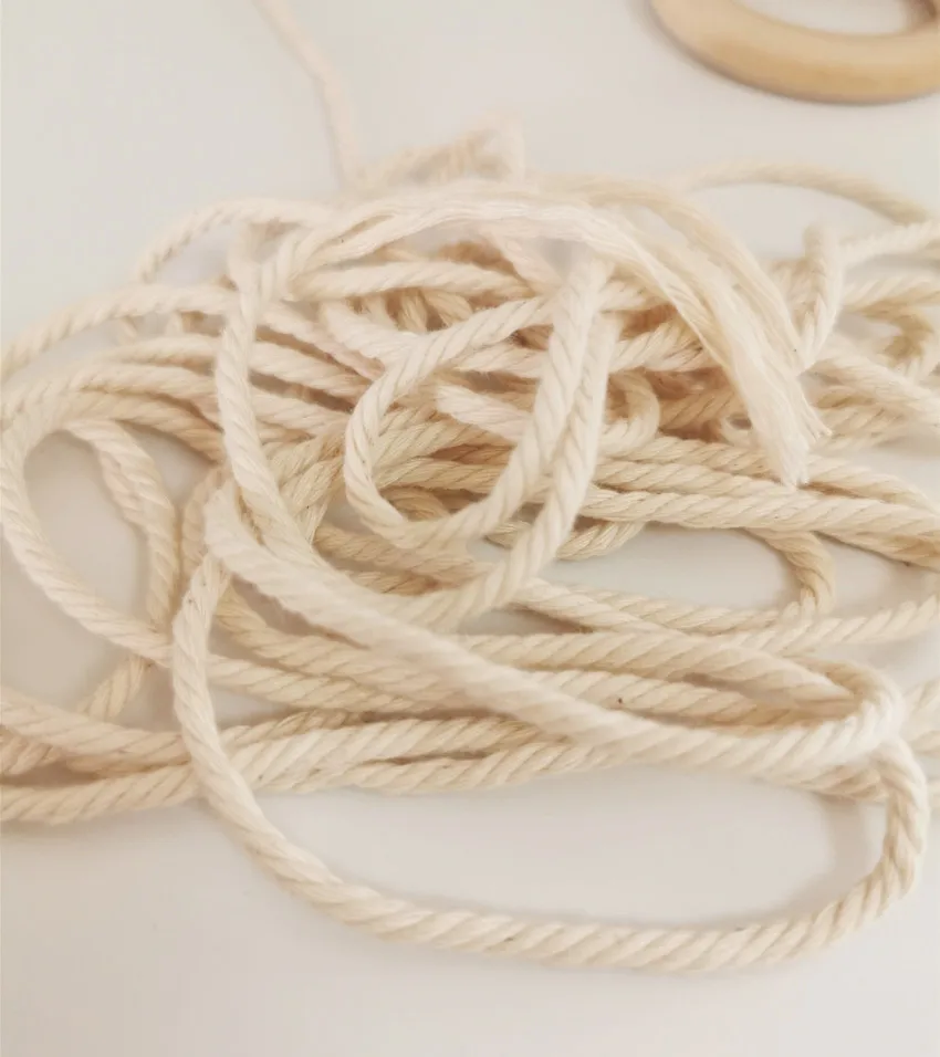 Оптовая продажа, термоусадочная упаковка, высококачественный витой шнур из чистого хлопка для макраме, 4 мм х 100 м