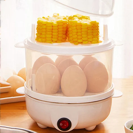 Завтрак машина 2 слоя держатели электрическая автоматическая яйцеварка Электрический котел Паровая камера для яиц
