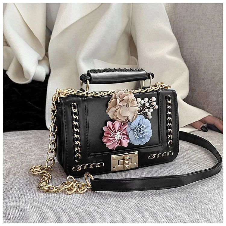 Quickly dropshipping handbag designer ladies 3D flower vase handbag woman bags luxury handbags