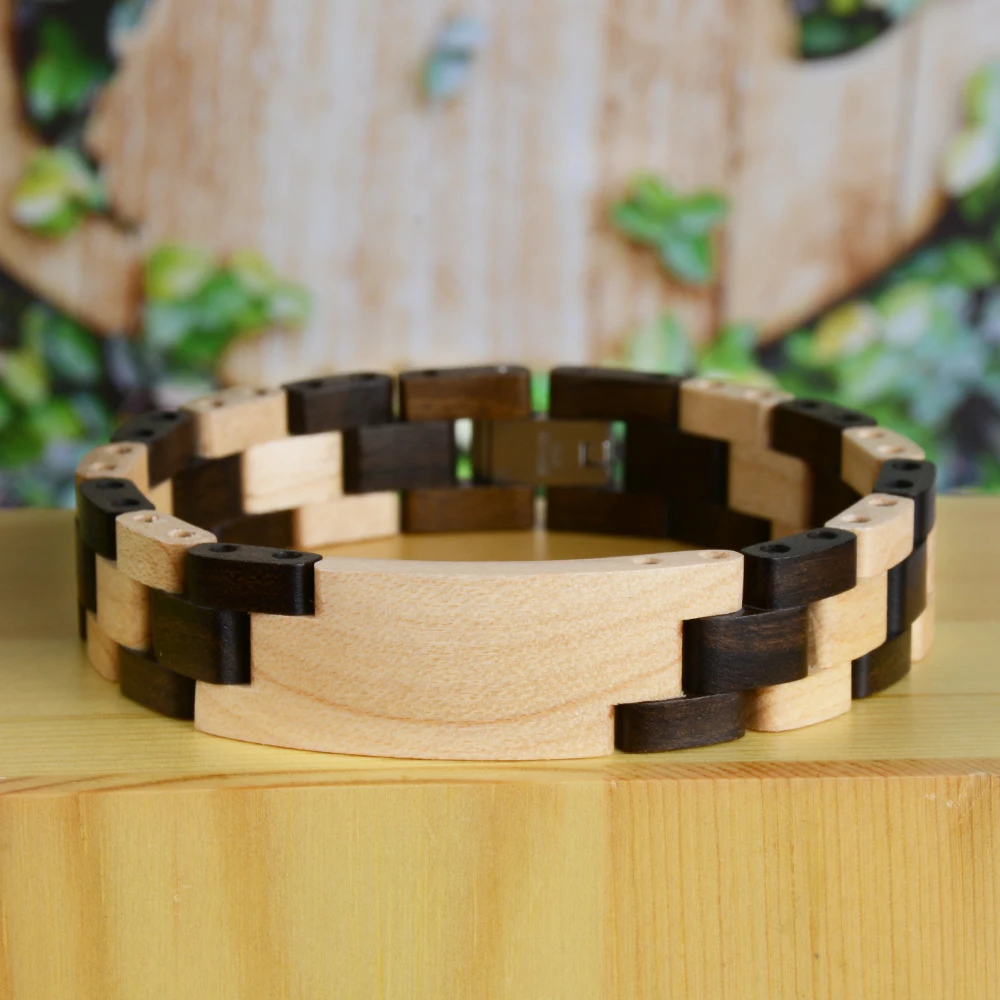 Fashion Wooden Bracelets Luxury Jewelry for Men and Women Gift Cute Color Different Wood Mixed Bracelet