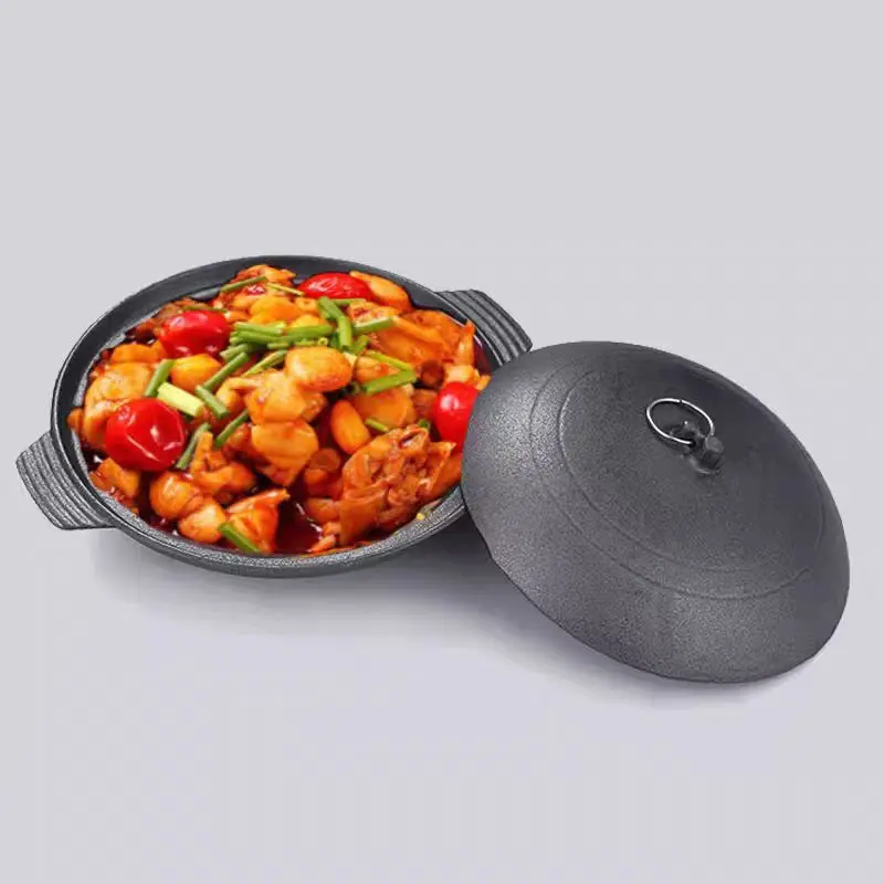 Hot sale manufacturer non stick cast iron cookware camping cooking pot dutch oven with lid