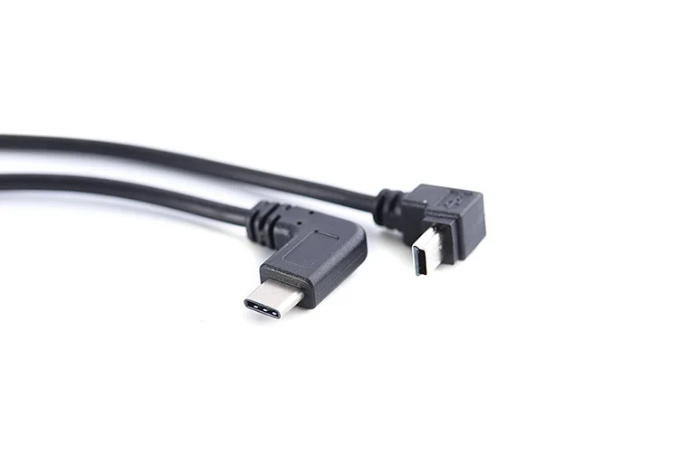 90 Degree Angle USB 3.1 type c Male to Mini USB Male Cable Adapter Converter