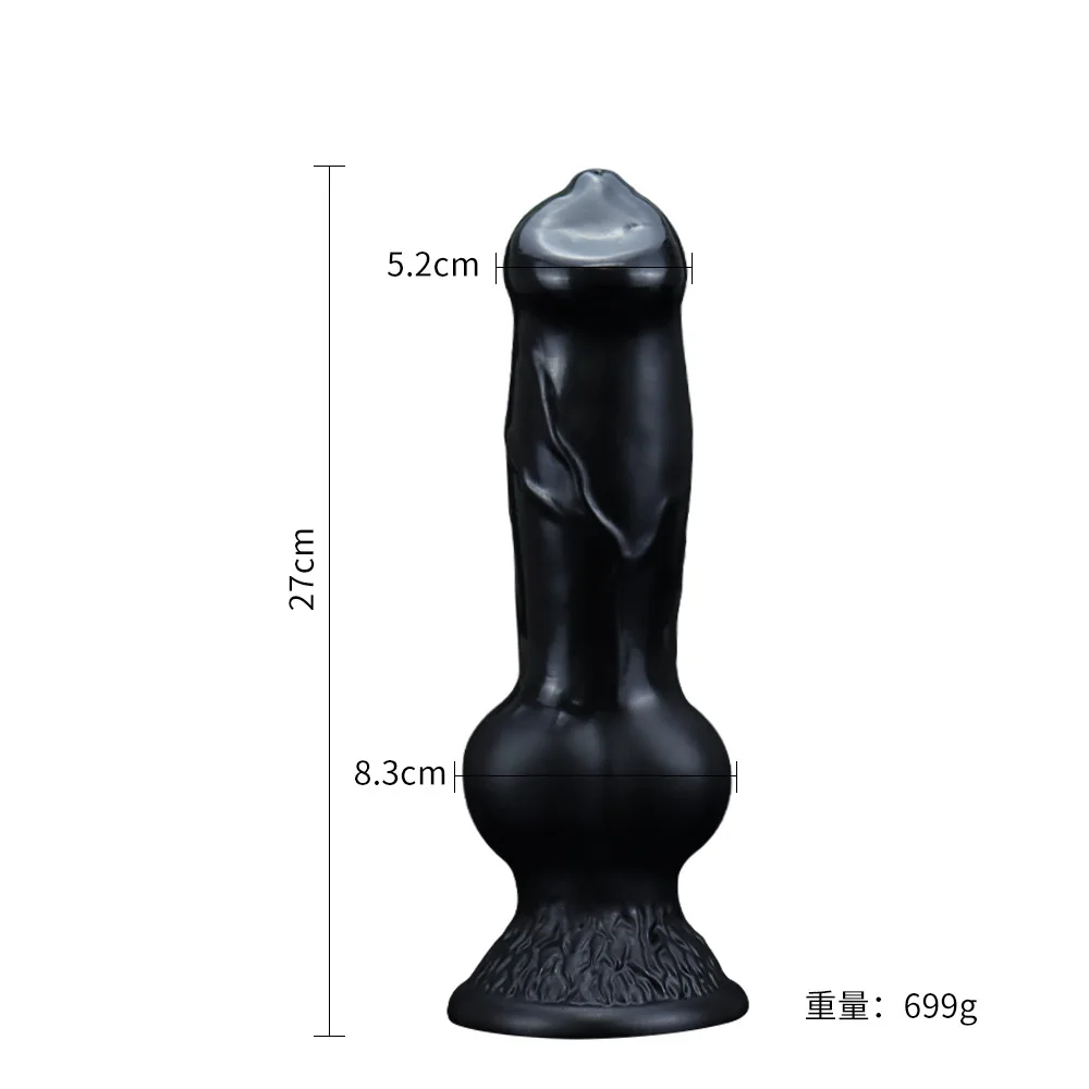 Soft Long Animal Dildo Anal Penis Suction Cup Dick Sex Toys Adults Gold Black Dildos for Women Men Huge Dog Dildo