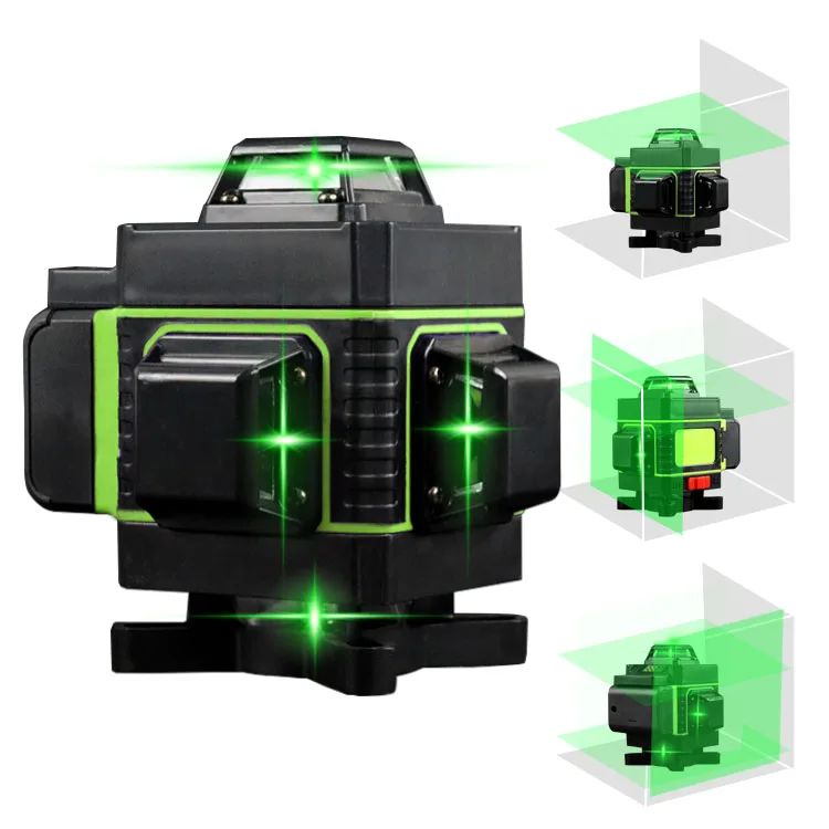 JSD Cheap Price Measuring Tools 16 Lines Rotary Laser Level 4D Green Laser Level