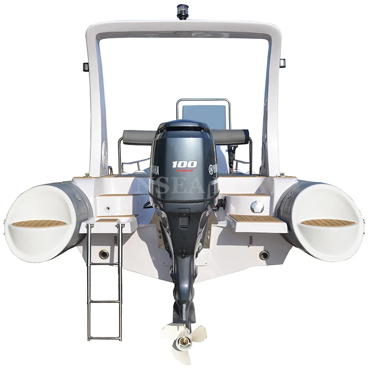 19ft 5.8 meter 6 person China PVC semi rigid rib inflatable pontoon steering racing dinghy power speed fishing boat