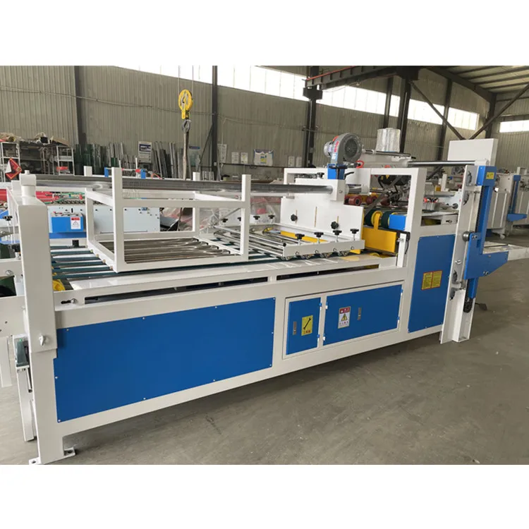 Semi Automatic Folder Gluer Machine Machine To Make Cardboard Boxes