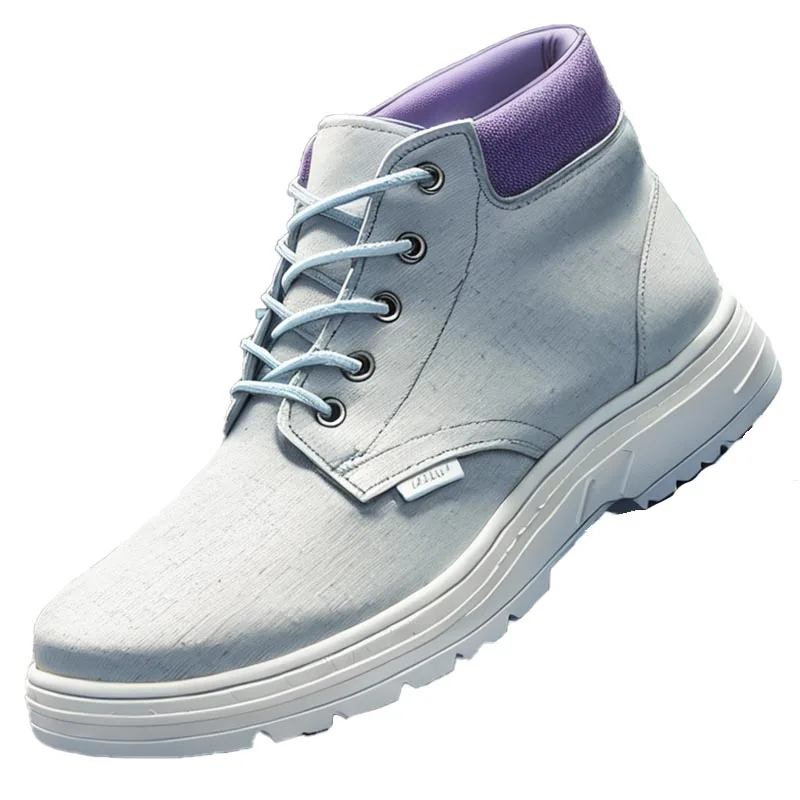 Four Seasons Anti-Splash Anti-Smash Anti-Puncture Safety Shoes with Upper Suede Non-Slip Wear-Resistant Platform Design
