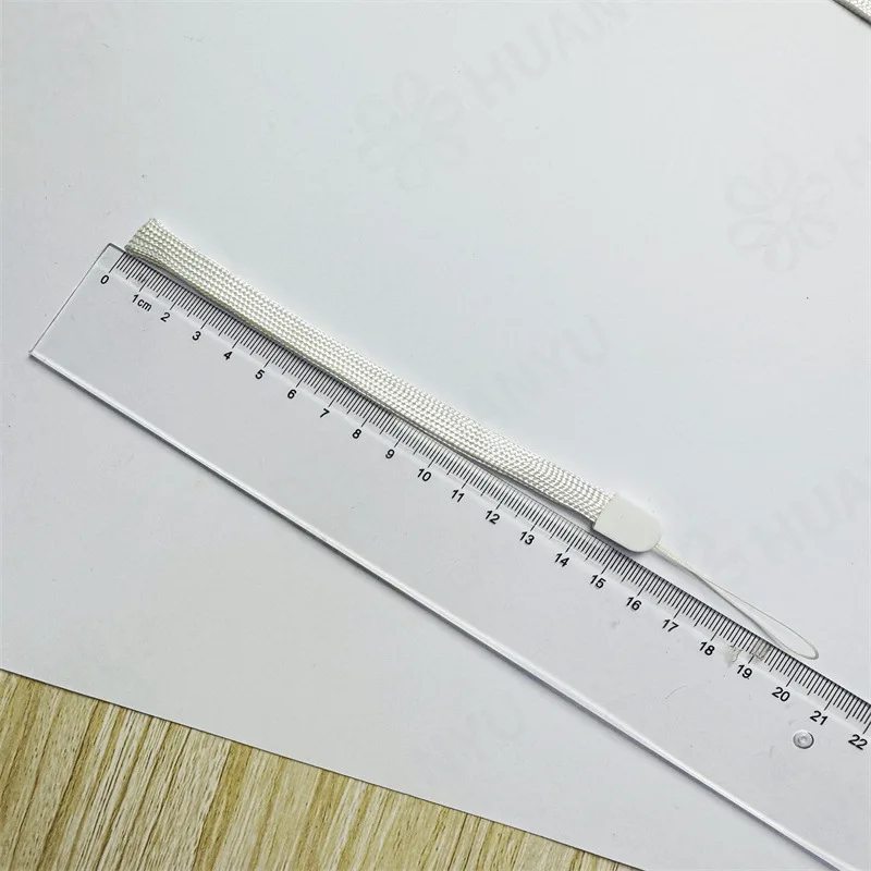 Wholesale high quality white short nylon wrist strap lanyard for speaker light stick water bottle walkie-talkie selfie stick fan