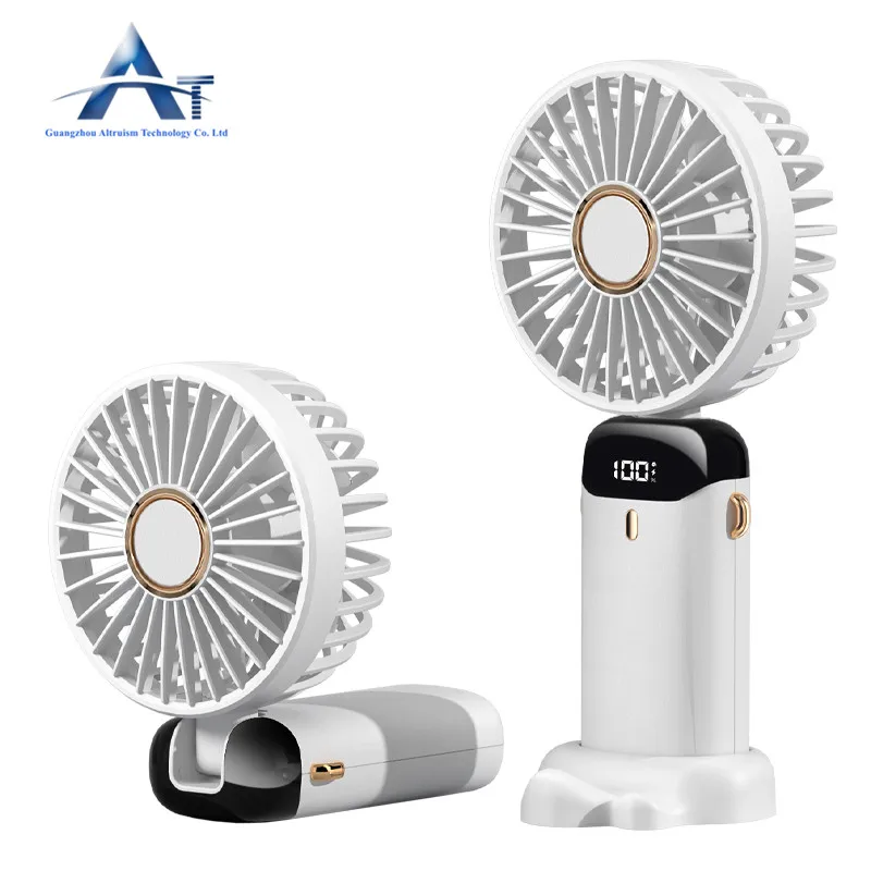 Five Gears Wind Power Hanging Neck/Hand Held/Table Portable Mini Electric Fans With Factory Price