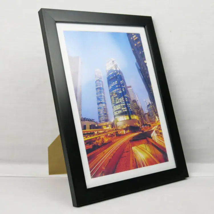 Customized size wood 8.5 x 11 11 x 14 plastic picture photo frame for wall MDF Photo Frame