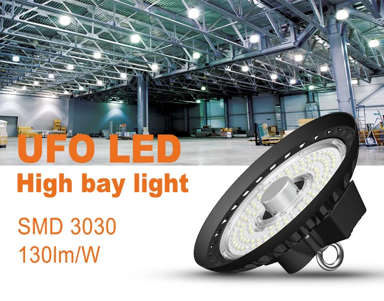 IP65 waterproof ce rohs 100w 150w 200w ufo led high bay light for Outdoor and indoor UFO light