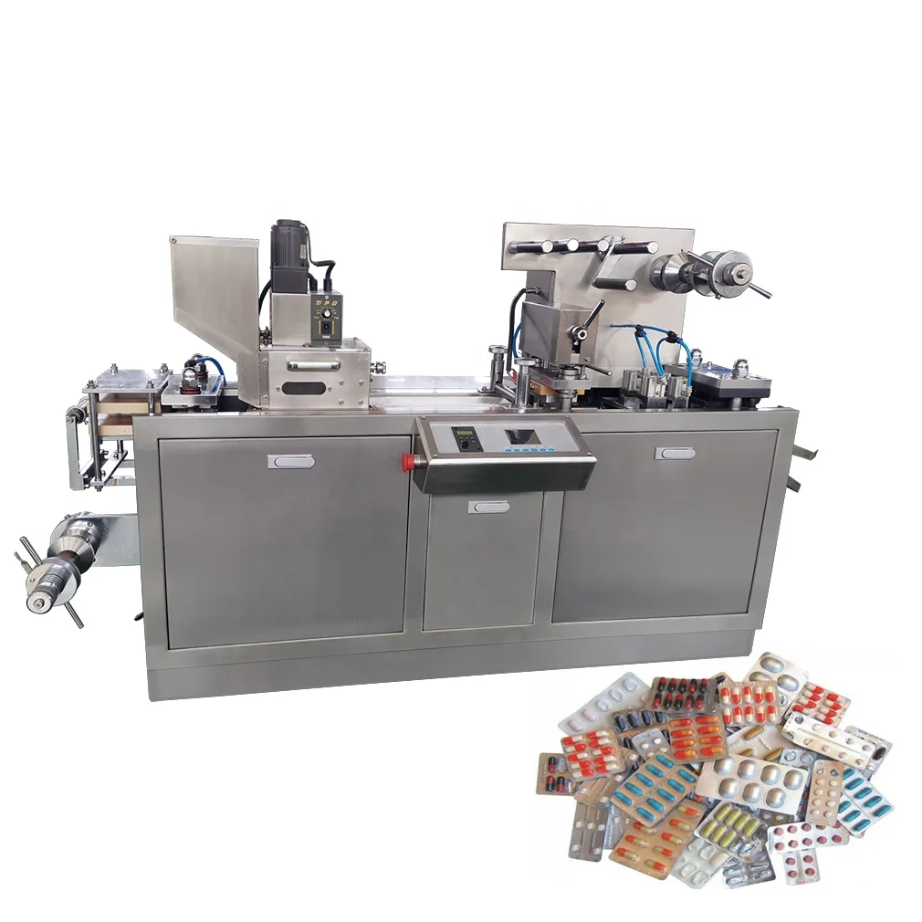 DPB-80  Pharmaceutical  Medicine Dry Fruit Biscuit Fruit Foodstuff Five Metals Parts Carton Tray Blister Packing Machine