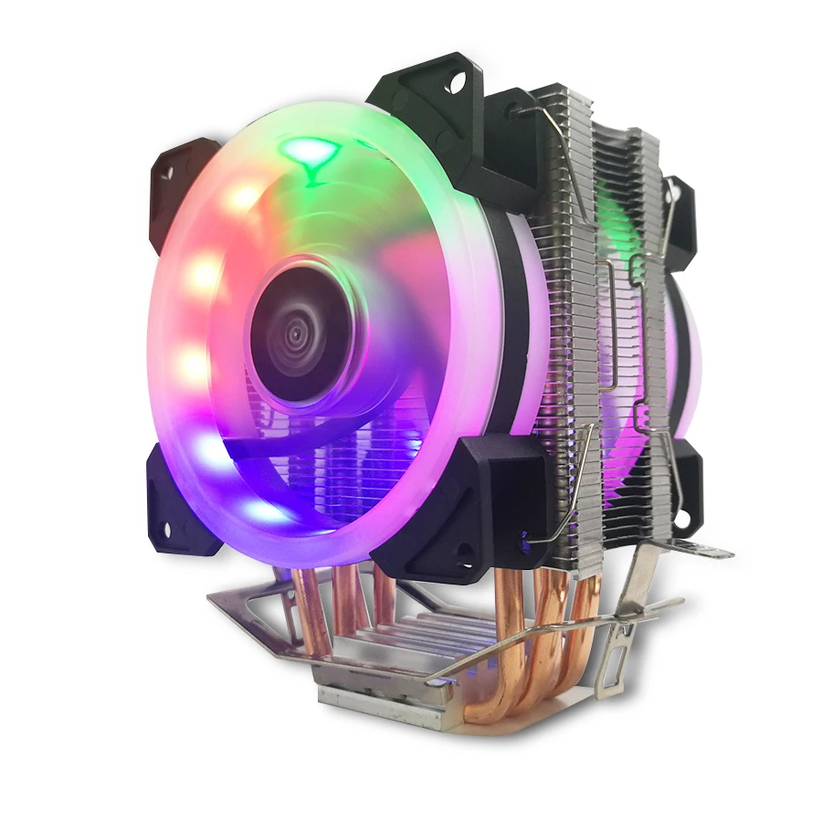 2021 Rgb игровой кулер для процессора охлаждающий вентилятор ПК компьютера 4 охладитель тепловых